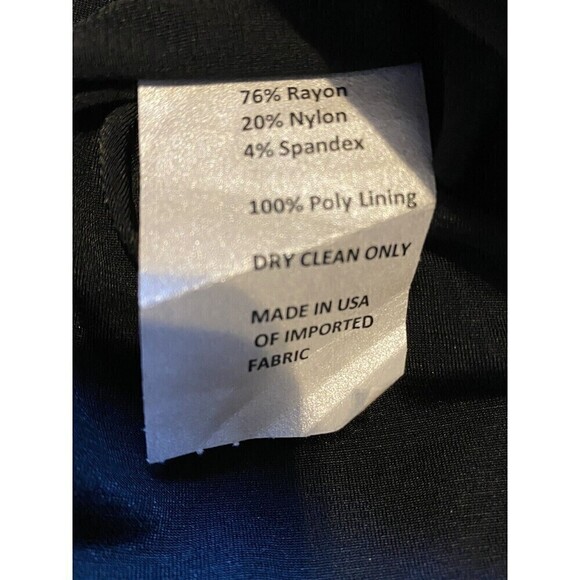 SARA CAMPBELL Dress Size 10 Royal Blue Stretch Side Ruffle Sheath USA - Picture 5 of 7